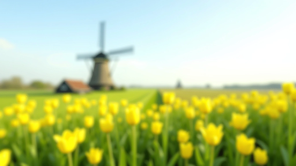 Polderlandschap met weiden en bloemen