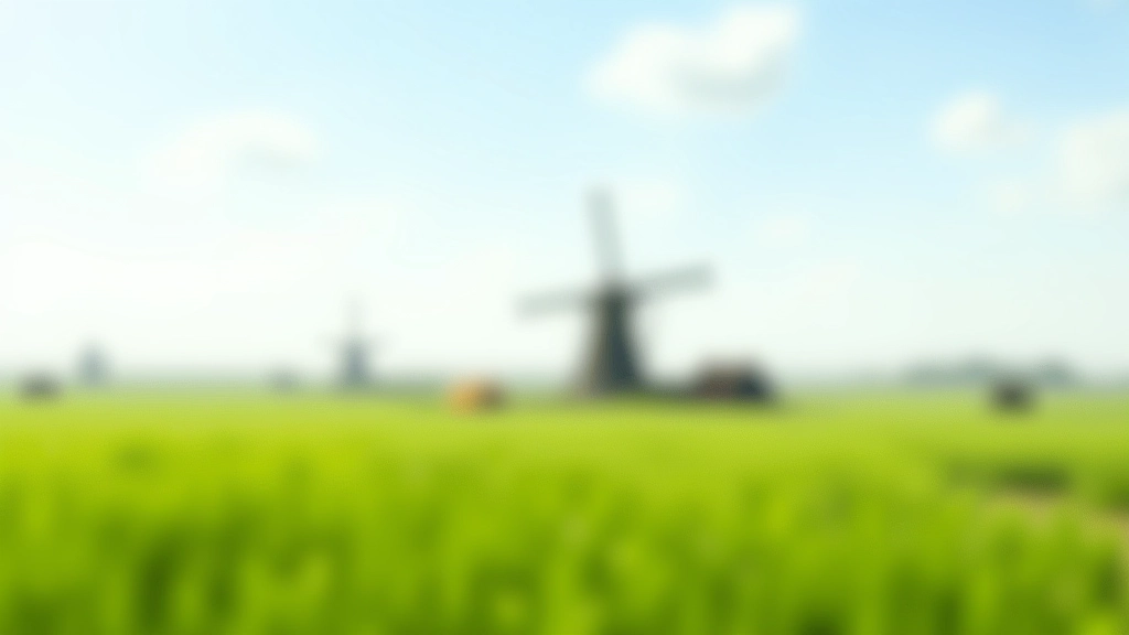 Polderlandschap met windmolens
